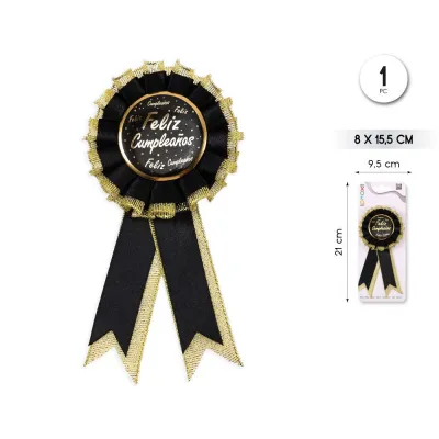 MEDALLA FELIZ CUMPLEAÑOS ORO 90851