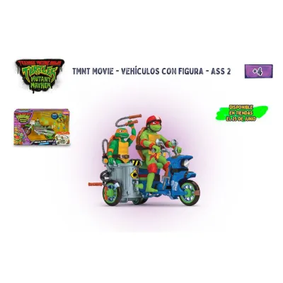 VEHICULO CON FIGURA SURTIDA TORTUGA NINJA TU803000