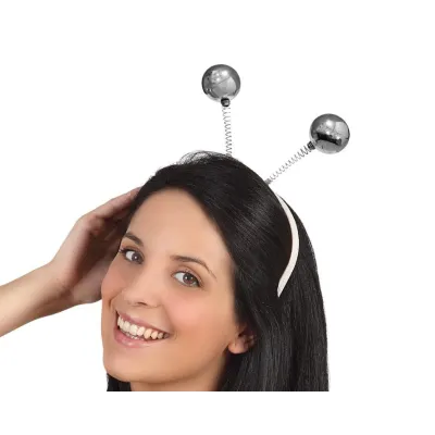 DIADEMA BOLA PLATA 75056