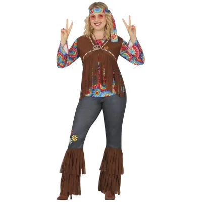 DISFRAZ ADULTO HIPPIE MUJER T-44-46 86693