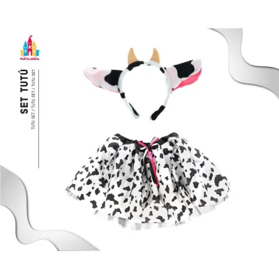 CONJUNTO FALDA Y DIADEMA VACA 70532