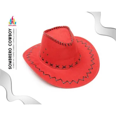 SOMBRERO VAQUERO ROJO 18391