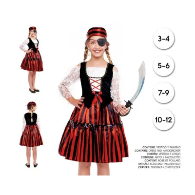 DISFRAZ PIRATA NIÑA T-5-6 22878