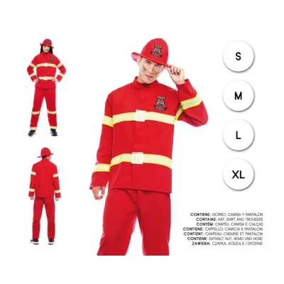 DISFRAZ ADULTO BOMBERO T-M 22889