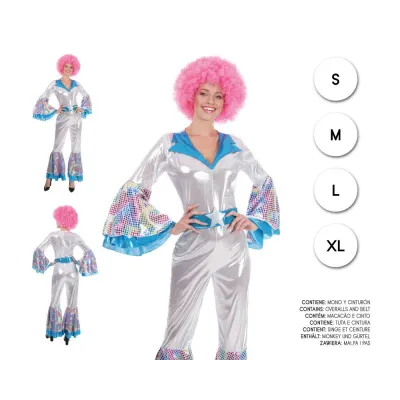DISFRAZ ADULTO DISCO MUJER T-L 23621