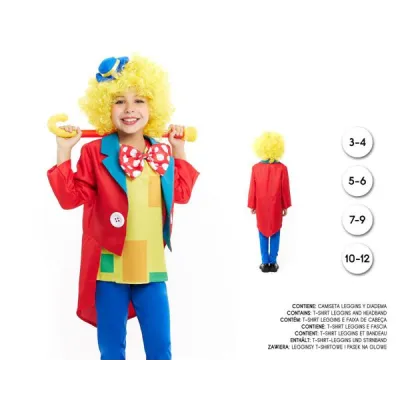 DISFRAZ PAYASA COLORES T-3-4 25784