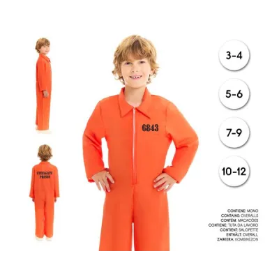 DISFRAZ PRESO NARANJA T-10-12 27333