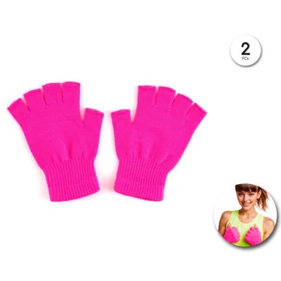 GUANTES CORTOS SIN DEDO FUXIA 32230
