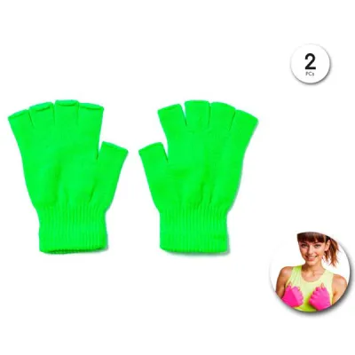 GUANTES CORTOS SIN DEDO VERDE 32231