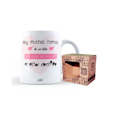 TAZA HAY MUCHAS FORMAS DE SER FELIZ A MI ME GUSTA