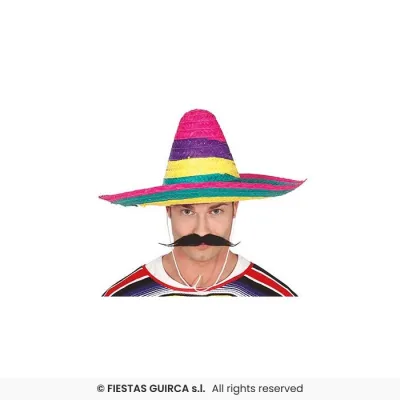 SOMBRERO MEJICANO COLORES 13612