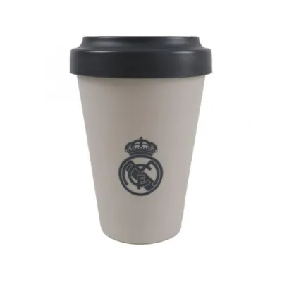 VASO CON TAPA REAL MADRID BEIS VS92-01RM