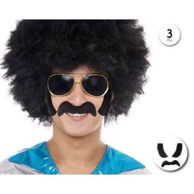 BIGOTE CON PATILLAS 41391