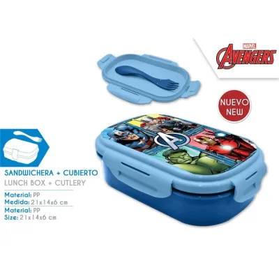 SANWICHERA AVENGERS CON CUBIERTOS AV16034