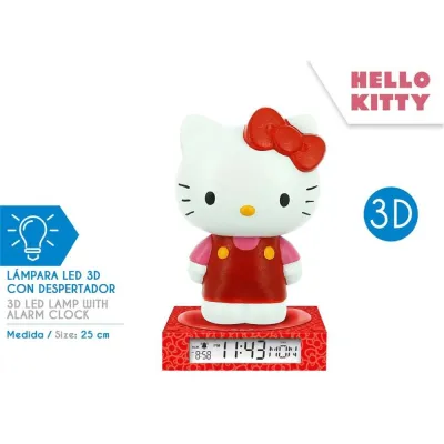 LAMPARA 3D DESPERTADOR HELLO KITTY HK50198