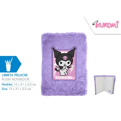 LIBRETA A5 PLUSH KUROMI KU00008