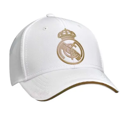 GORRA REAL MADRID BLANCA Y DORADA ADULTO 74396