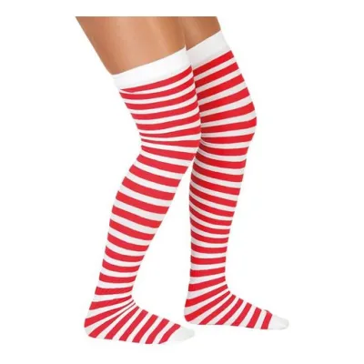 CALCETAS RAYAS ROJA/BLANCA ADULTO 094872