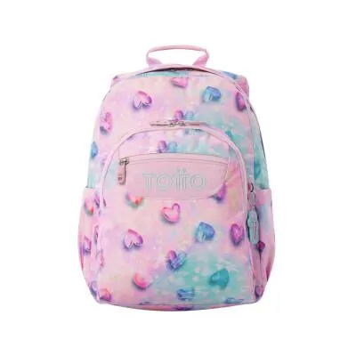 MOCHILA TOTTO GLITTER 44CM ADAPTABLE 2511N-1KB