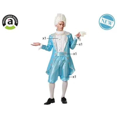 DISFRAZ ADULTO CORTESANO AZUL T-M 80297