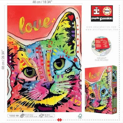 PUZZLE 1000 PIEZAS TILT CAT LOVE 19257