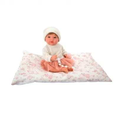 MUÑECA REBORN JULIA ROSA COJIN 40CM CON PELO 98188