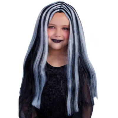 PELUCA BRUJA NEGRA Y BLANCA NIÑA S1511RB