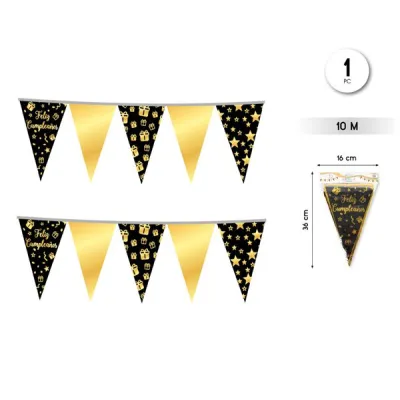 BANDERIN ORO ESTRELLAS 10M 59804