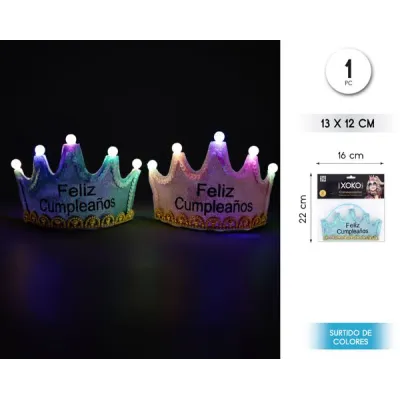 CORONA FELIZ CUMPLE CON LUZ 71909