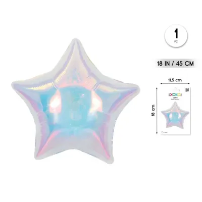 GLOBO FOIL ESTRELLA IRIS 45CM 93957