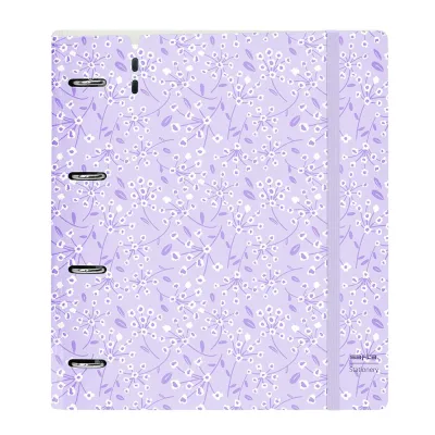 CARPEBLOCK 4 ANILLAS FOAM FLORES LILA  542433667