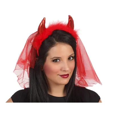 DIADEMA VELO NOVIA DEMONIO 50613