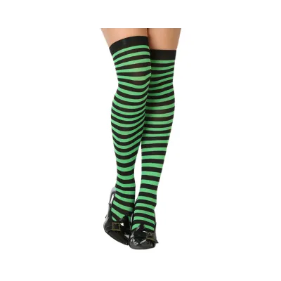 CALCETAS ADULTO  RAYAS VERDES Y NEGRA 58377