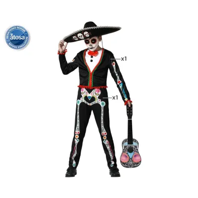 DISFRAZ ESQUELETO MEJICANO T-5-6 74463