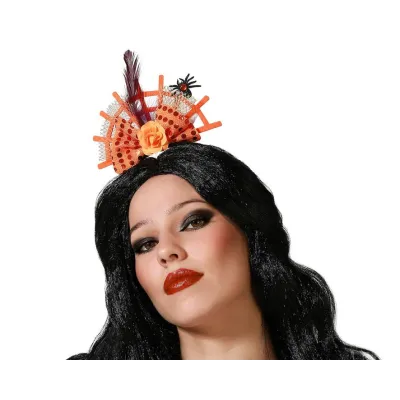 DIADEMA HALLOWEEN ARAÑA NARANJA 74718
