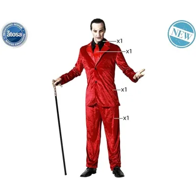 DISFRAZ ADULTO VAMPIRO ROJO T-XXL 77456