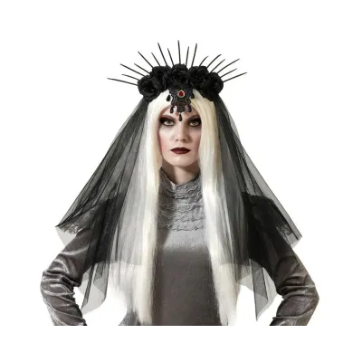 DIADEMA HALLOWEEN GOTICA CON VELO 78613