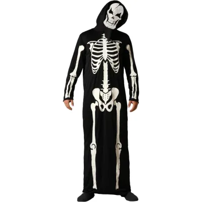 DISFRAZ ADULTO ESQUELETO NEGRO T-XL 81974
