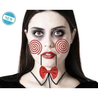 JOYAS FACIALES Y TATUAJE PAYASO 82550