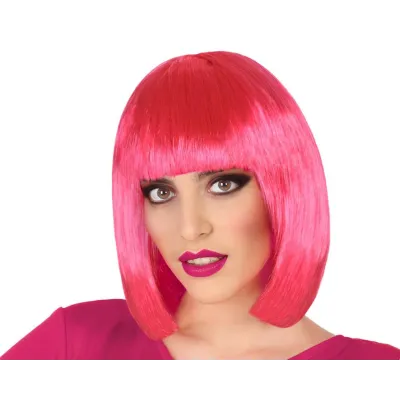 PELUCA CORTA FLEQUILLO FUCSIA 83680