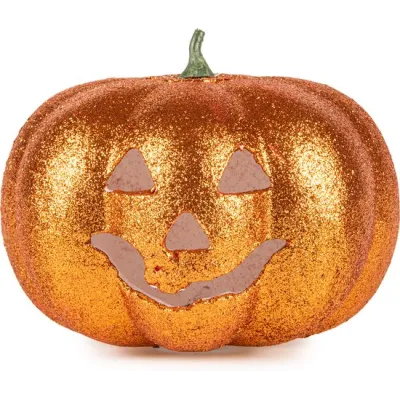 CALABAZA CON LUZ PURPURINA 17CM 62738