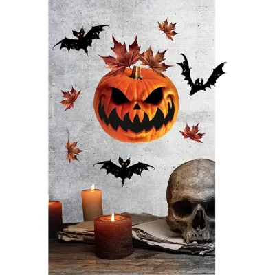 DECORACION ADHESIVO CALABAZA 25X70 24662