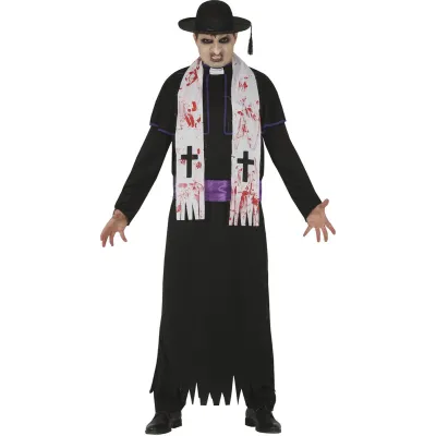 DISFRAZ ADULTO CURA ASESINO T-XL 84088