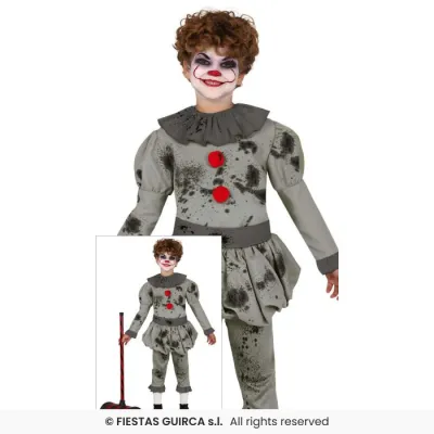 DISFRAZ PAYASO GRIS T-10-12 83420