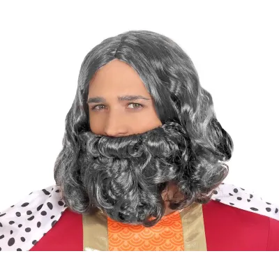 PELUCA Y BARBA REY GRIS 80230