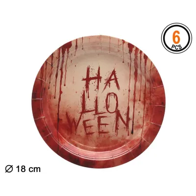 6 PLATOS SANGRE 18CM 79843
