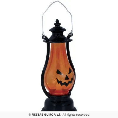 FAROL CALABAZA CON LUZ 16CM 24613