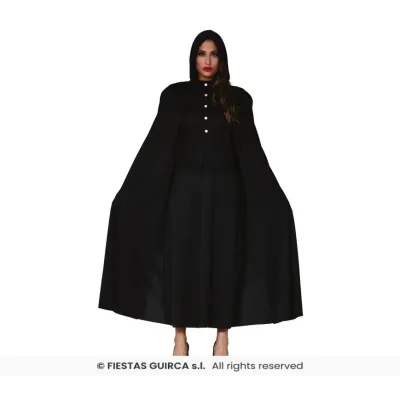 CAPA CON CAPUCHA NEGRA 135CM 16180