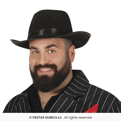 SOMBRERO GANSTER NEGRO 13505