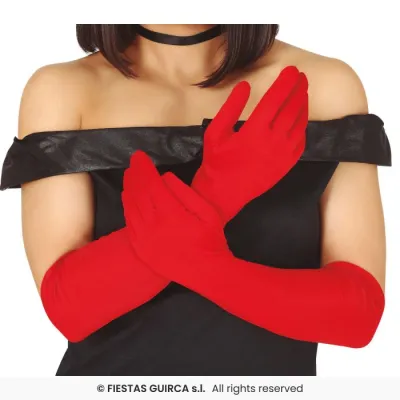 GUANTES ROJOS LARGOS 16498
